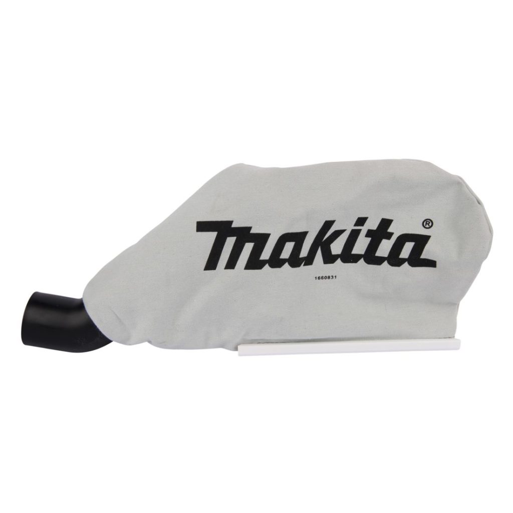 MAKITA Pölypussi. Kuvassa pölypussi sivustapäin.
