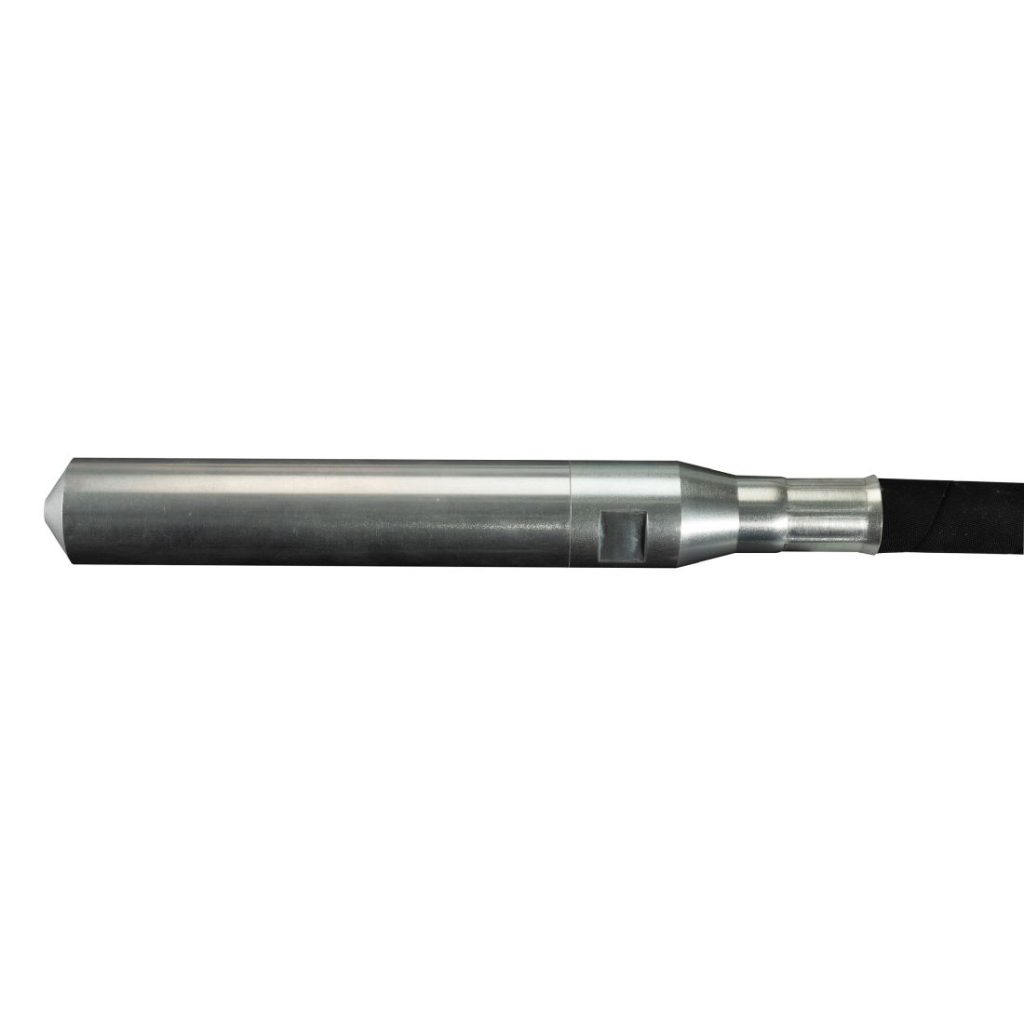 MAKITA Betonivibran täryvarsi Ø 38 mm, pituus 1200 mm. Lähikuvassa täryvarren pää.