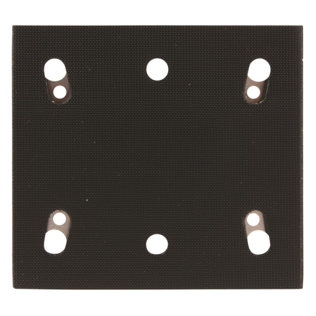 MAKITA Hioma-alusta 102 x 112 mm. Kuvassa hioma-alusta alhaaltapäin.