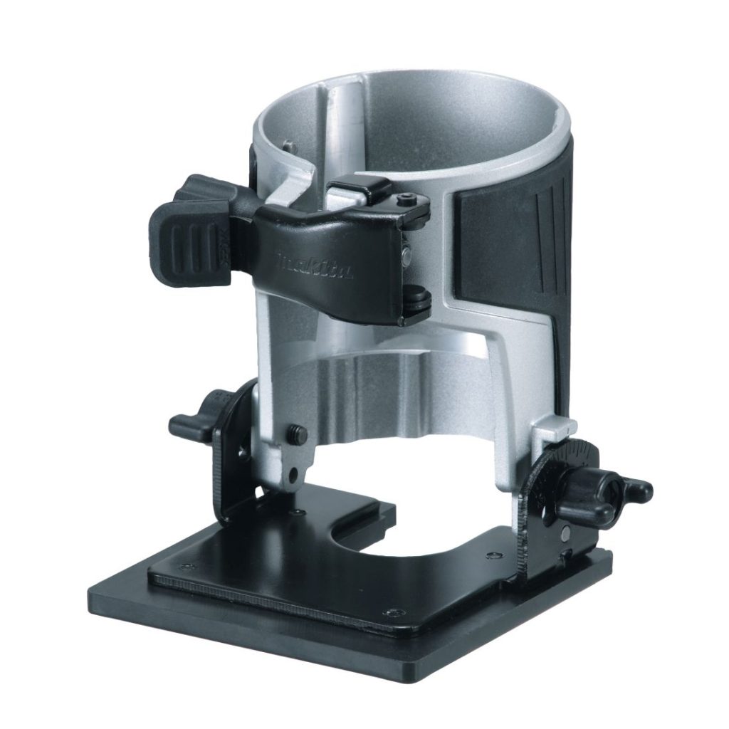 MAKITA Kulmaohjain RT0700C, RT0702C, DRT50. Kuvassa kulmaohjain etuyläviistosta.