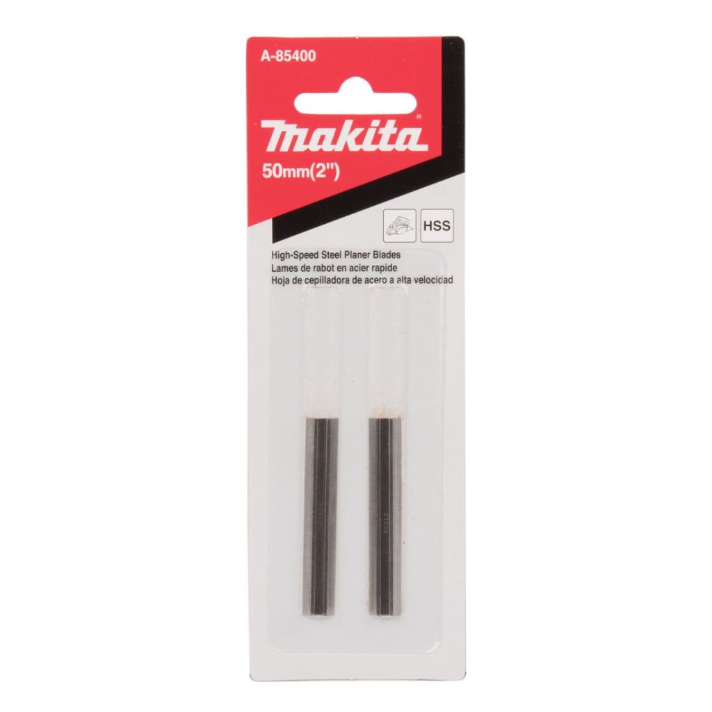 MAKITA Höylänteräpari 50mm, HM. Kuvassa höyläteräparipakkaus edestäpäin.