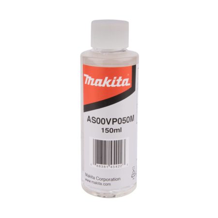 MAKITA Öljy tyhjiöpumpulle. Kuvassa öljypurkki edestäpäin.