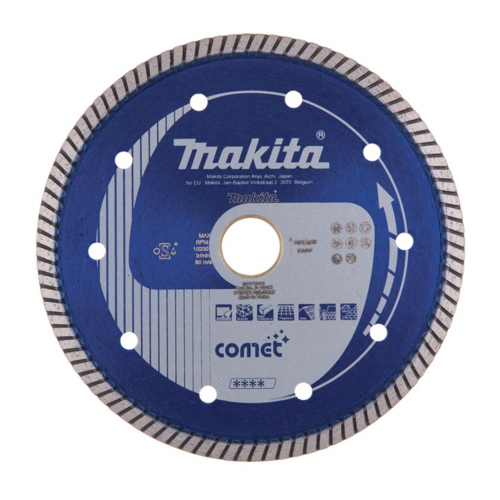 MAKITA Timanttikatkaisulaikka 150 x 22,23 mm Comet. Kuvassa timanttikatkaisulaikka edestäpäin.