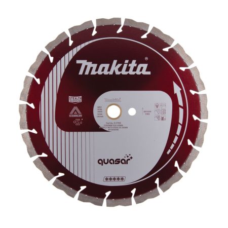 MAKITA Timanttikatkaisulaikka 300x25,4/20mm, Quasar segmenttikorkeus 12mm, Stealth, 3DDG. Kuvassa timanttikatkaisulaikka edestäpäin.