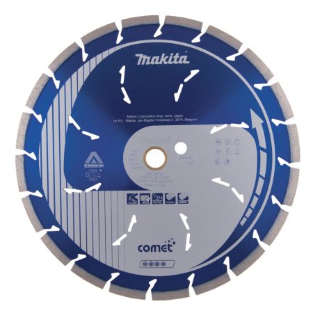 MAKITA Timanttikatkaisulaikka Comet Rapid 300x25,4/20mm, segmentti 10mm. Kuvassa timanttikatkaisulaikka edestäpäin.