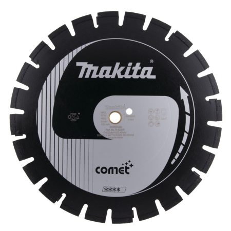 MAKITA Timanttikatkaisulaikka Comet 400x25,4/20mm, segmentti 10 mm. Kuvassa timanttikatkaisulaikka edestäpäin.