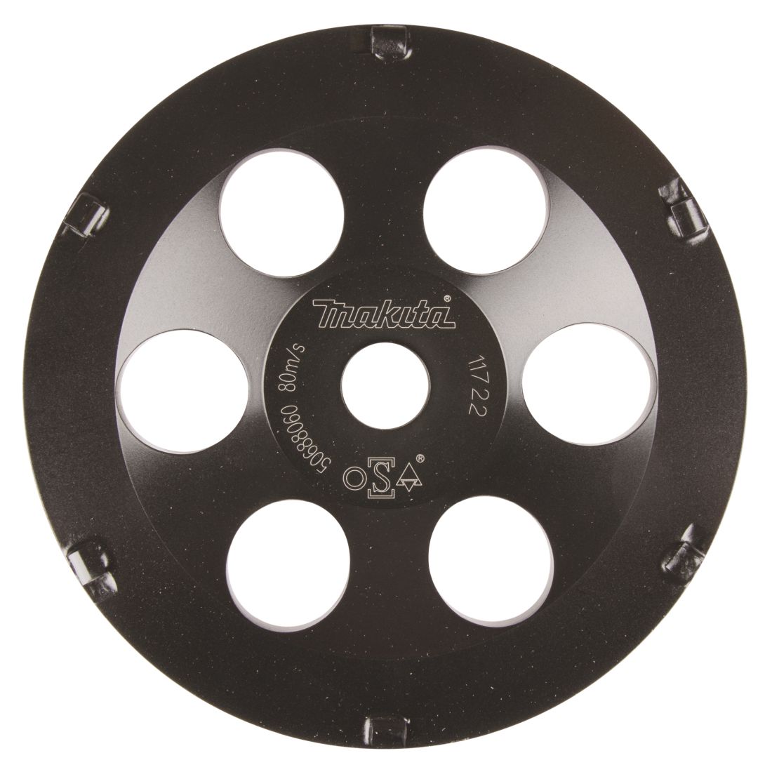 MAKITA Timanttikuppilaikka 180mm, PCD laikka, maalin ym. poistoon. Kuvassa timanttikuppilaikka edestäpäin.