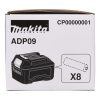 MAKITA Paristoadapteri CXT. Kuvassa paristoadapterin pakkaus sivustapäin.