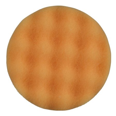 MAKITA Vaahtosieni 150 mm aallotettu pohja, oranssi karkea, koukkutarrakiinnitys. Kuvassa vaahtosieni pohjasta.