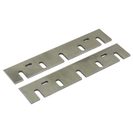 MAKITA Höylänteräpari 170mm, HSS. Kuvassa höyläteräpari etuyläviistosta.