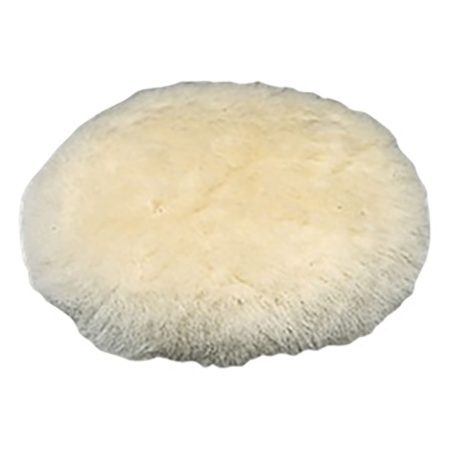 MAKITA Kiillotusmoppi villaa 125 mm kiillotukseen. koukkutarrakiinnitys. Kuvassa kiillotusmoppi yläviistosta.