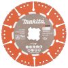 MAKITA Timanttikatkaisulaikka 125 mm X-LOCK Rescue. Kuvassa timanttikatkaisulaikka edestäpäin.