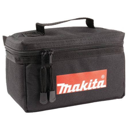 MAKITA Säilytyslaukku viivalasereille. Kuvassa säilytyslaukku etuyläviistosta.