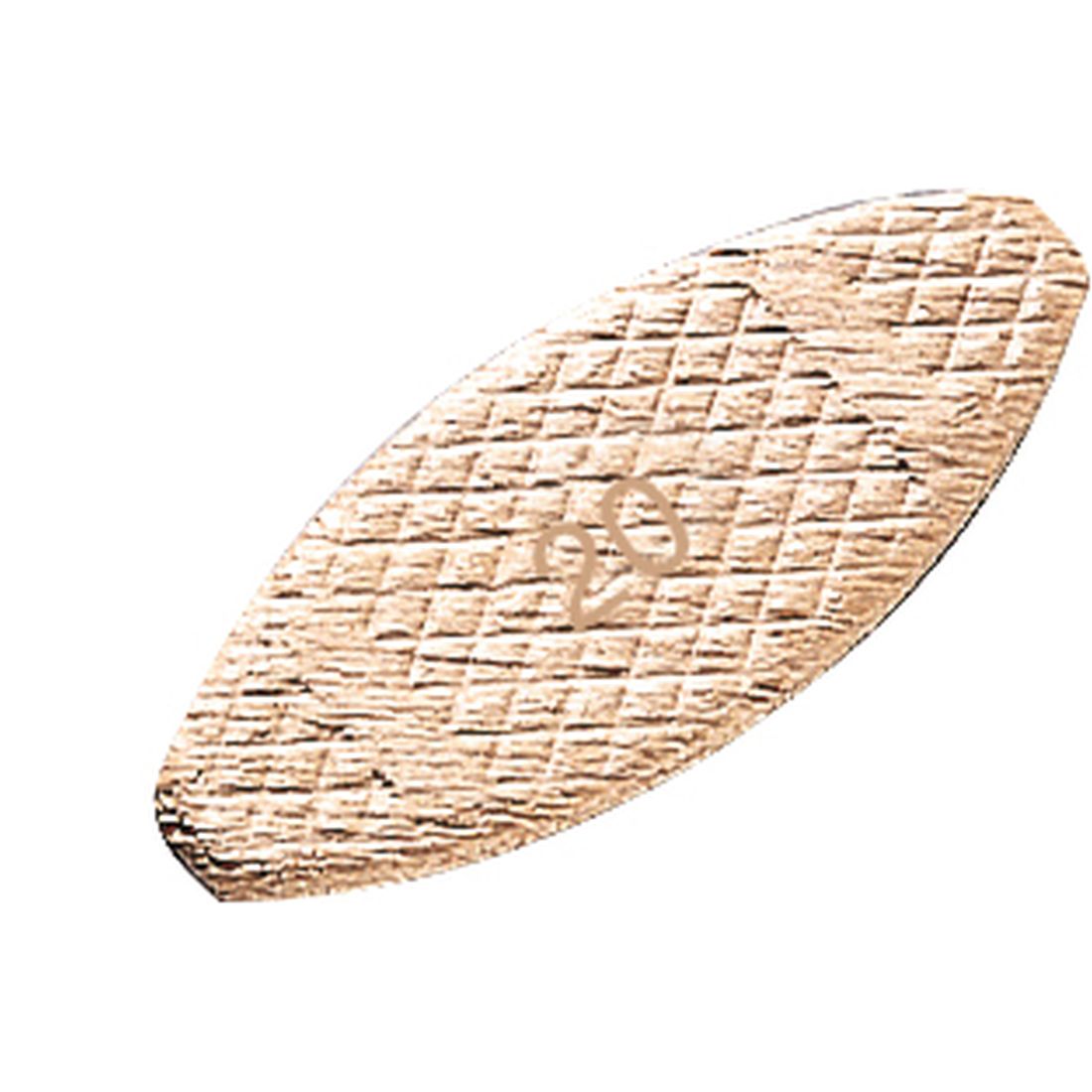MAKITA Liitoslamelli koko nr. 20, 56x23,5x4mm, 1000 kpl. Kuvassa liitoslamelli ylhäältäpäin.
