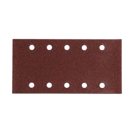 MAKITA Hiomapaperi tarrakiinnitys 115 x 229 K80, 10 kpl. Kuvassa hiomapaperiarkki edestäpäin.
