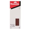 MAKITA Hiomapaperi tarrakiinnitys 115 x 229 K80, 10 kpl. Kuvassa kaksi hiomapaperiarkkia päällekkäin yläviistosta.