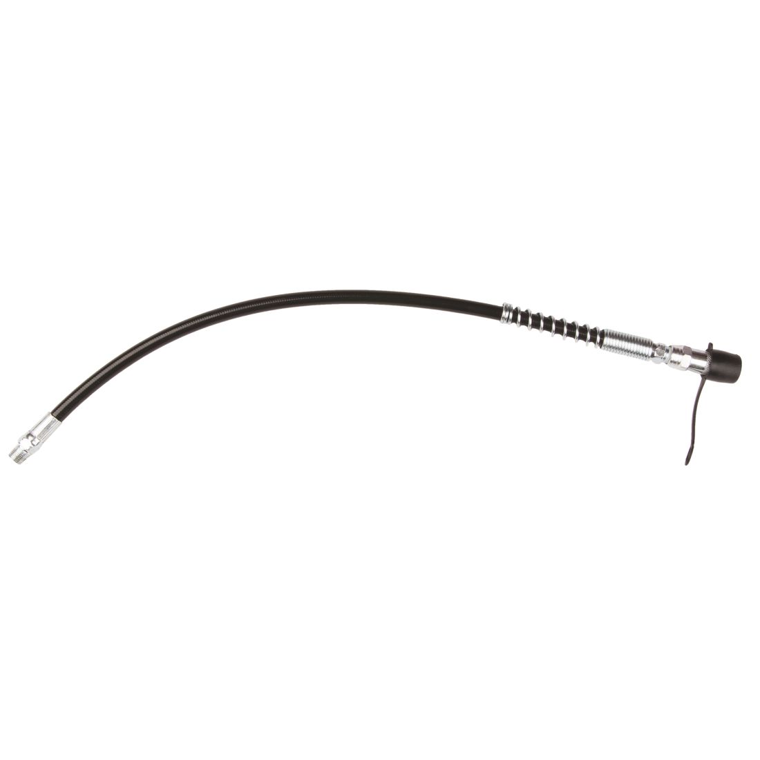 MAKITA Rasvapuristimen liitosletku 30 cm, M10x1.0. Kuvassa letku ylhäältäpäin.