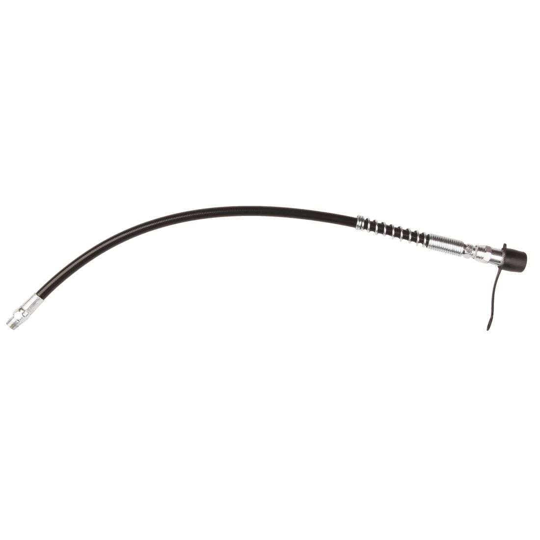 MAKITA Rasvapuristimen liitosletku 61 cm, M10x1.0. Kuvassa letku ylhäältäpäin.