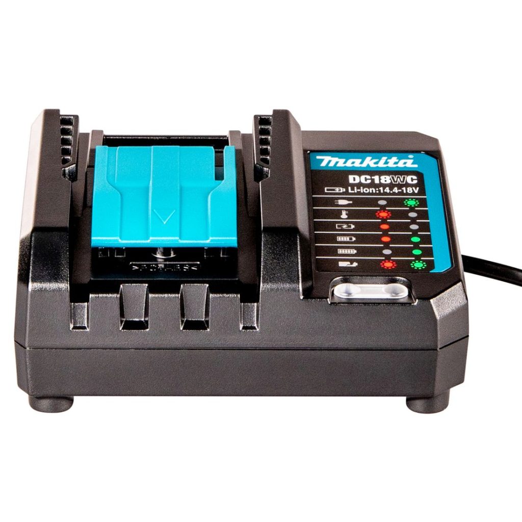 MAKITA Latauslaite DC18WC LXT. Kuvassa latauslaite edestäpäin.
