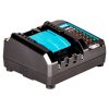 MAKITA Latauslaite DC18WC LXT. Kuvassa latauslaite vasemmalta etuviistosta.