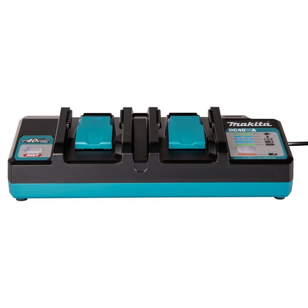 MAKITA Latauslaite DC40WA XGT . Kuvassa latauslaite edestäpäin.