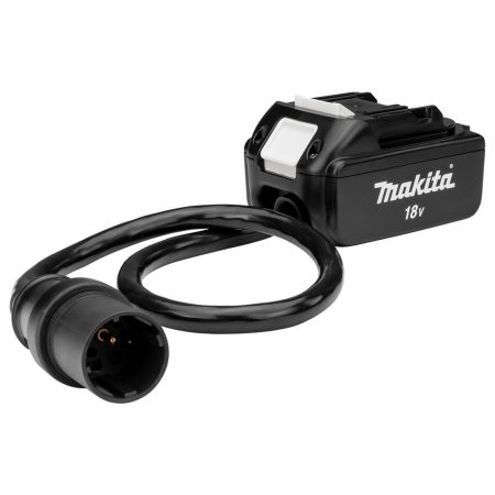 MAKITA Akkuadapteri 1x18V akulle PDC01. Kuvassa akkuadapteri etuviistosta.