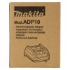 MAKITA Adapteri LXT akuille XGT ® laturiin, ADP10. Kuvassa tuotepakkaus vasemmalta sivustapäin.