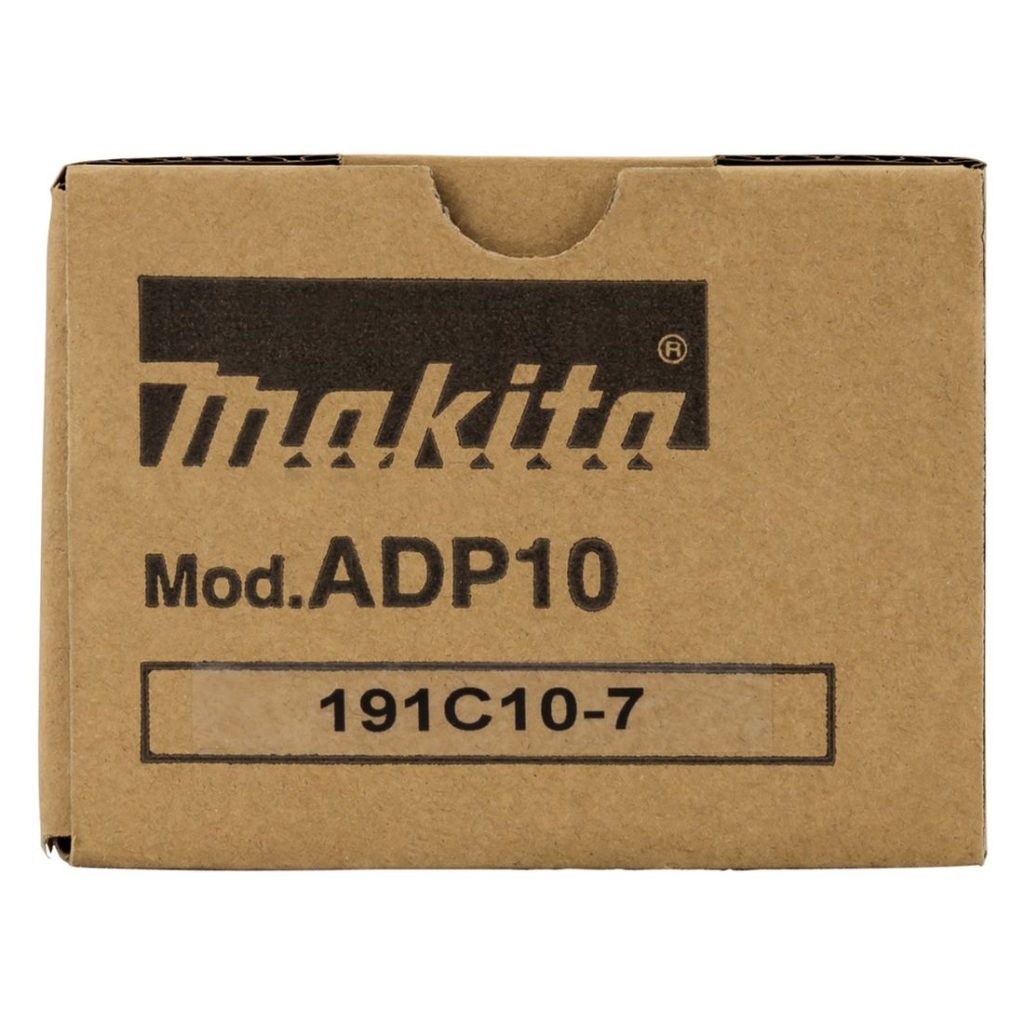 MAKITA Adapteri LXT akuille XGT ® laturiin, ADP10. Kuvassa adapteri vasemmalta sivustapäin.