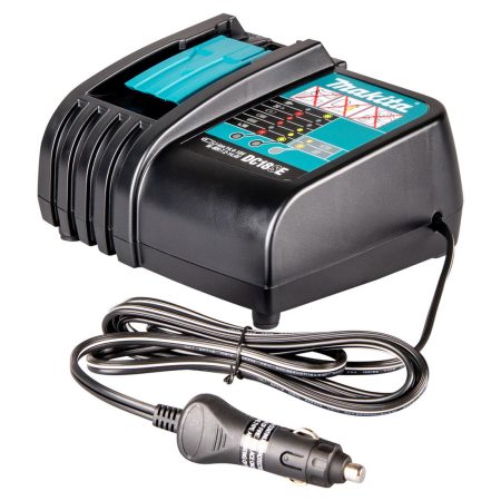 MAKITA Latauslaite DC18SE LXT. Kuvassa latauslaite oikealta etuviistosta.