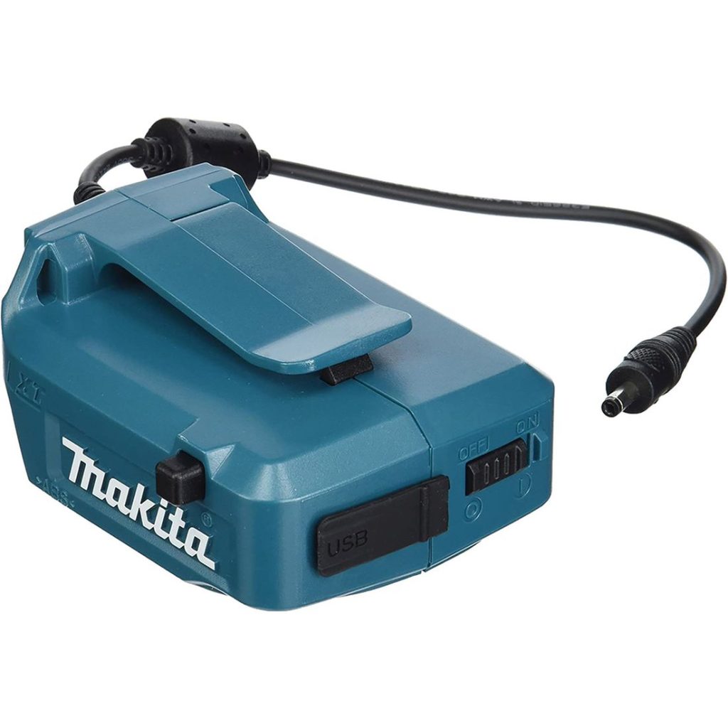 MAKITA Akkuadapteri LXT, Li-ion, 14,4V / 18V. Kuvassa akkuadapteri vasemmalta etuyläviistosta.