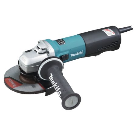 MAKITA Kulmahiomakone. Kuvassa kulmahiomakone oikealta etuyläviistosta.