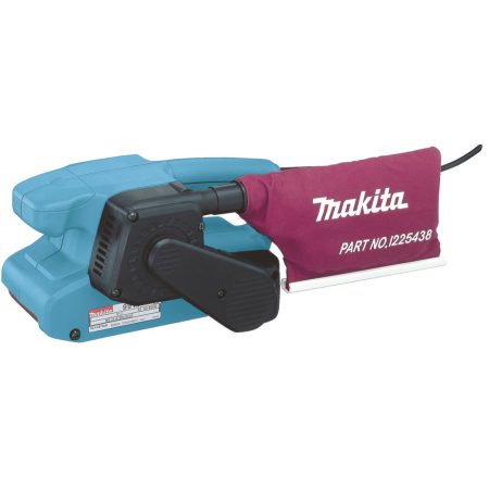 MAKITA Nauhahiomakone. Kuvassa nauhahiomakone oikealta etuviistosta.