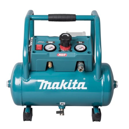 MAKITA Kompressori XGT. Kuvassa kompressori edestäpäin.