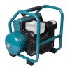 MAKITA Kompressori XGT. Kuvassa kompressori vasemmalta takayläviistosta.
