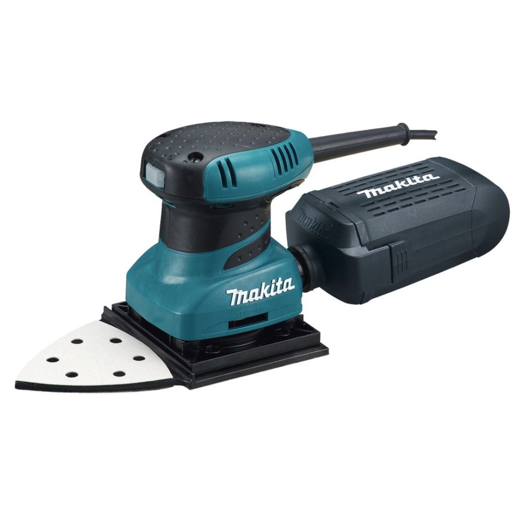 MAKITA Tasohiomakone. Kuvassa tasohiomakone oikealta etuviistosta.