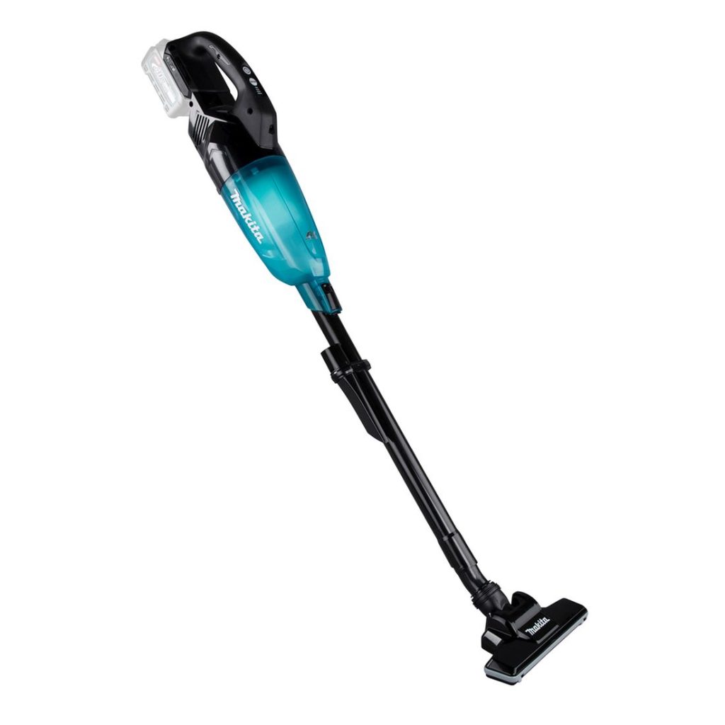 MAKITA Varsi-imuri XGT. Kuvassa varsi-imuri vasemmalta etuyläviistosta.