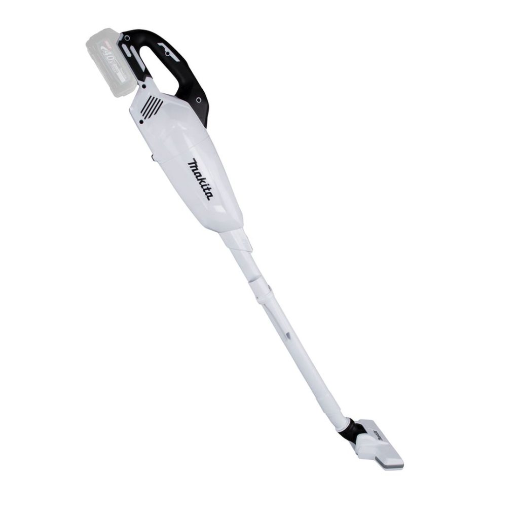 MAKITA Varsi-imuri XGT. Kuvassa varsi-imuri oikealta sivustapäin.
