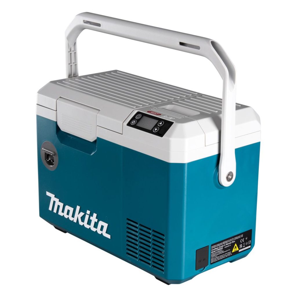 MAKITA Kylmä-/lämpölaukku XGT/LXT 12V. Kuvassa kylmä-/lämpölaukku oikealta etuyläviistosta.
