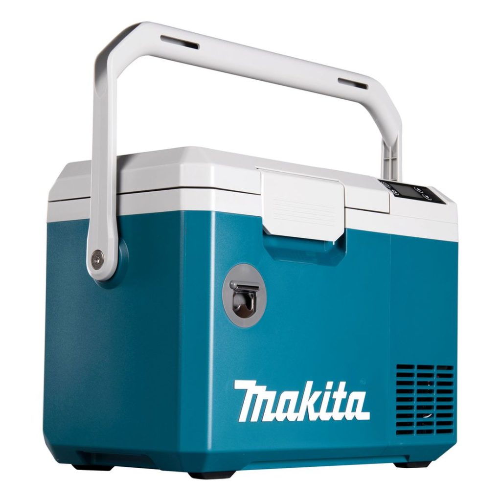 MAKITA Kylmä-/lämpölaukku XGT/LXT 12V. Kuvassa kylmä-/lämpölaukku vasemmalta etuviistosta.