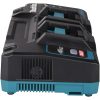 MAKITA Latauslaite DC40RB XGT. Kuvassa Latauslaite DC40RB XGT vasemmalta sivustapäin.