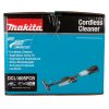 MAKITA Varsi-imuri LXT. Kuvassa tuotteen myyntipakkaus sivustapäin.