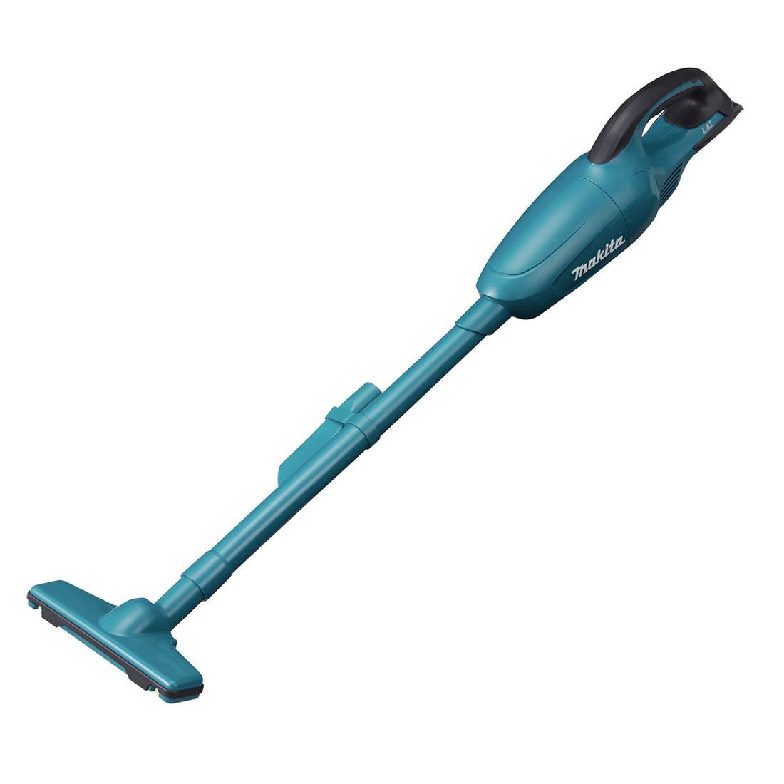 MAKITA Varsi-imuri LXT. Kuvassa Varsi-imuri LXT oikealta etuyläviistosta.
