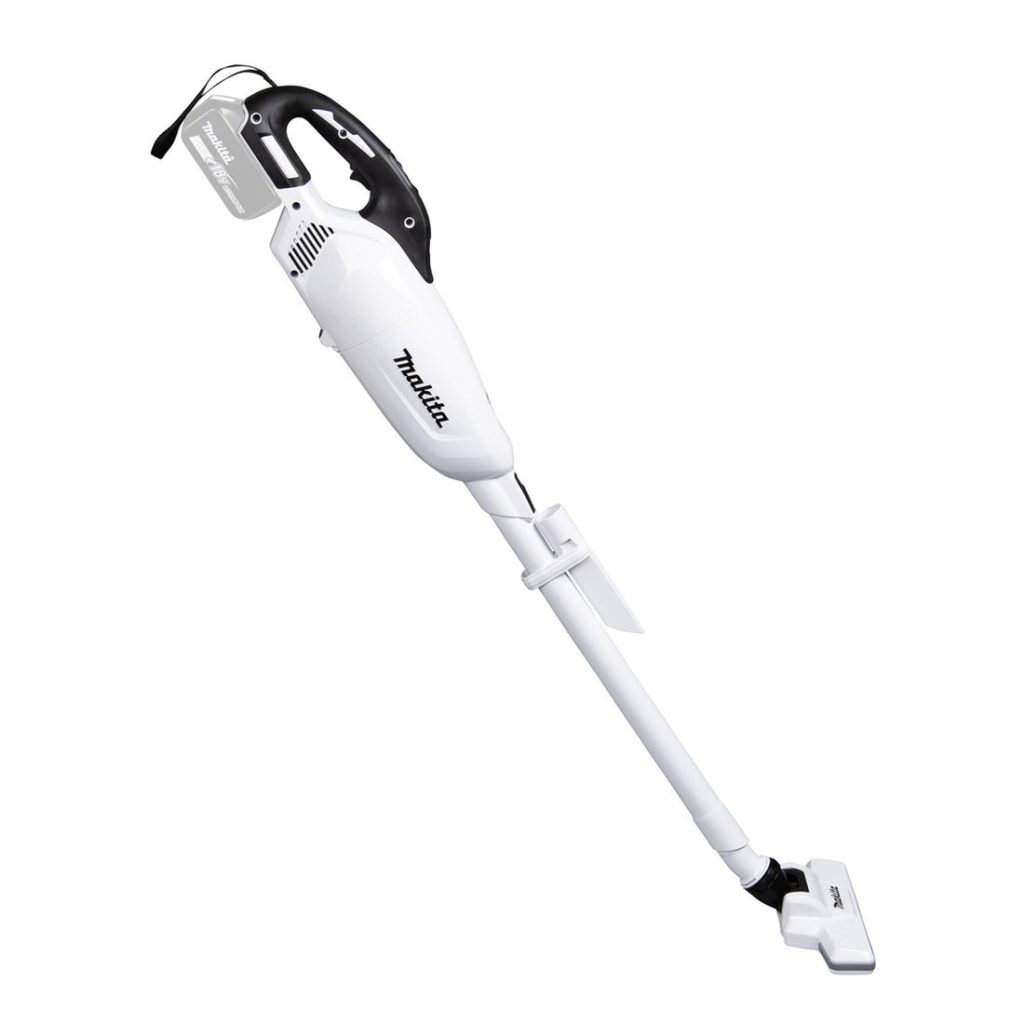 MAKITA Varsi-imuri LXT. Kuvassa Varsi-imuri LXT oikealta sivustapäin.