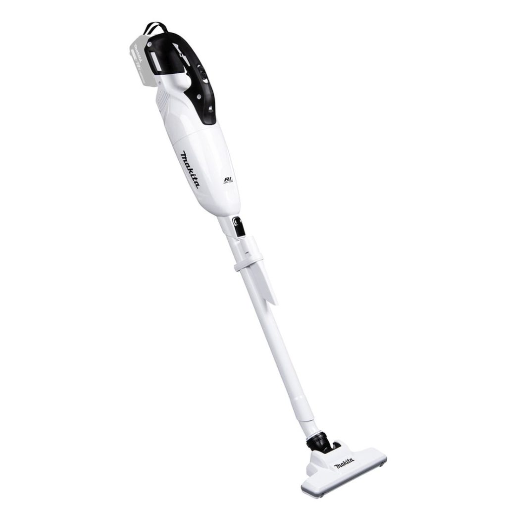 MAKITA Varsi-imuri LXT. Kuvassa Varsi-imuri LXT vasemmalta etuyläviistosta.