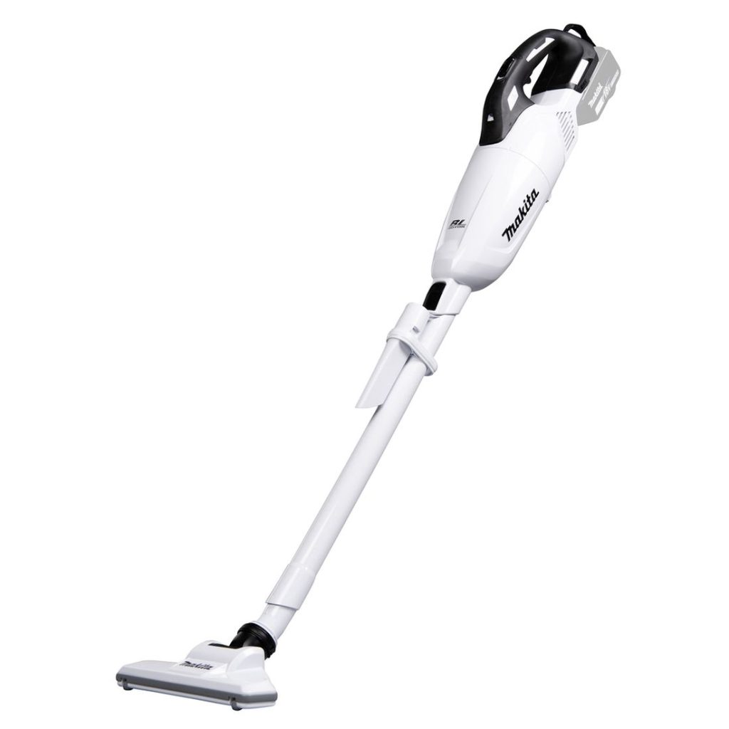 MAKITA Varsi-imuri LXT. Kuvassa Varsi-imuri LXT oikealta etuviistosta.