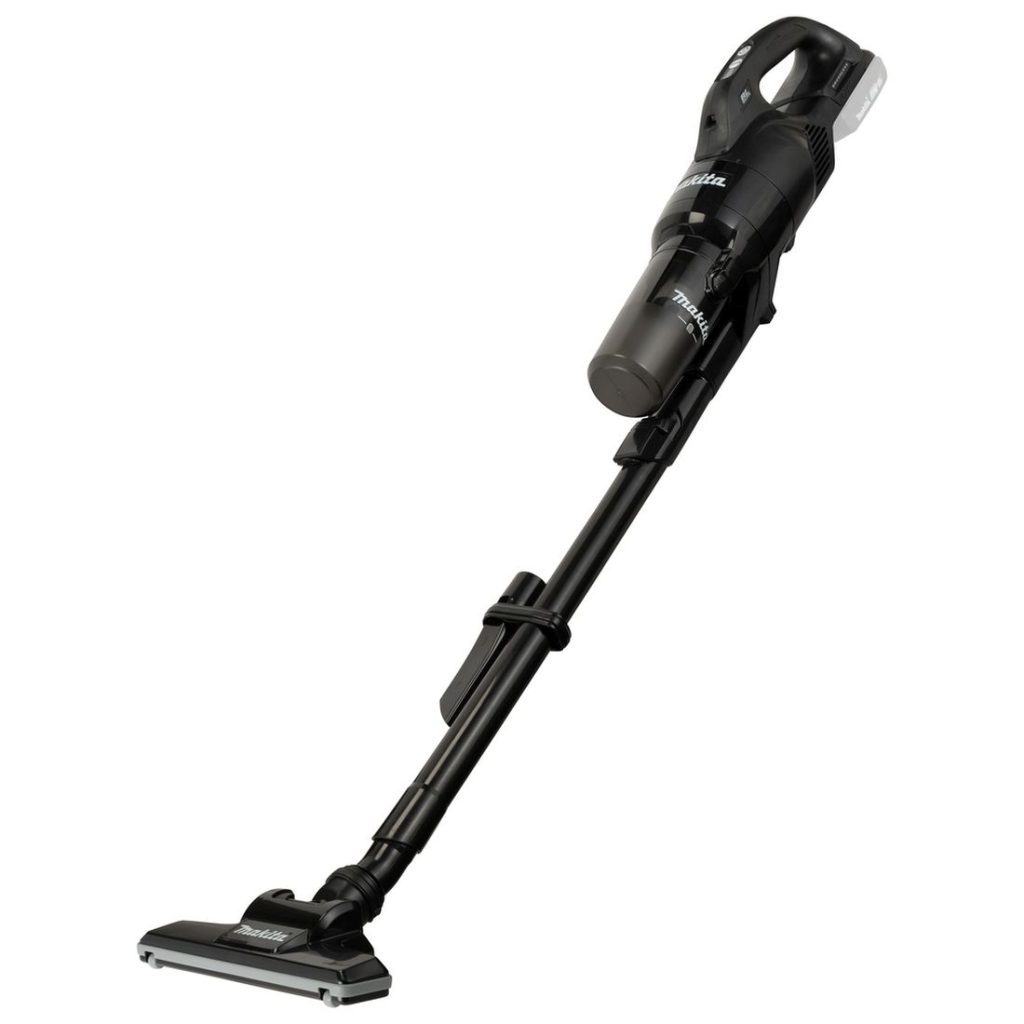 MAKITA Varsi-imuri LXT. Kuvassa Varsi-imuri LXT oikealta etuyläviistosta.