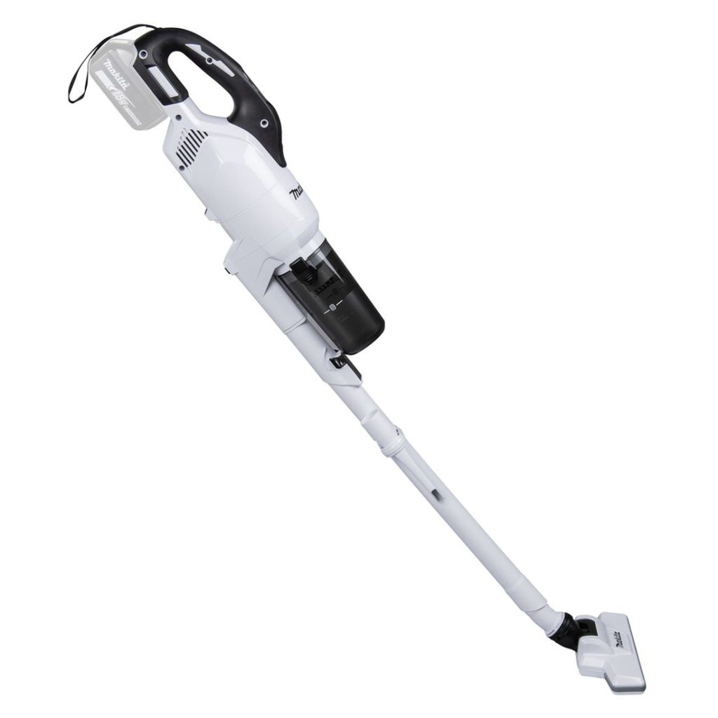 MAKITA Varsi-imuri LXT. Kuvassa Varsi-imuri LXT oikealta sivustapäin.