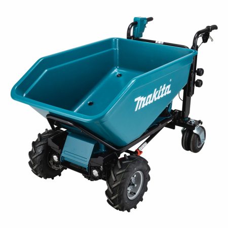 MAKITA Kottikärry LXT. Kuvassa kottikärry oikealta etuyläviistosta.