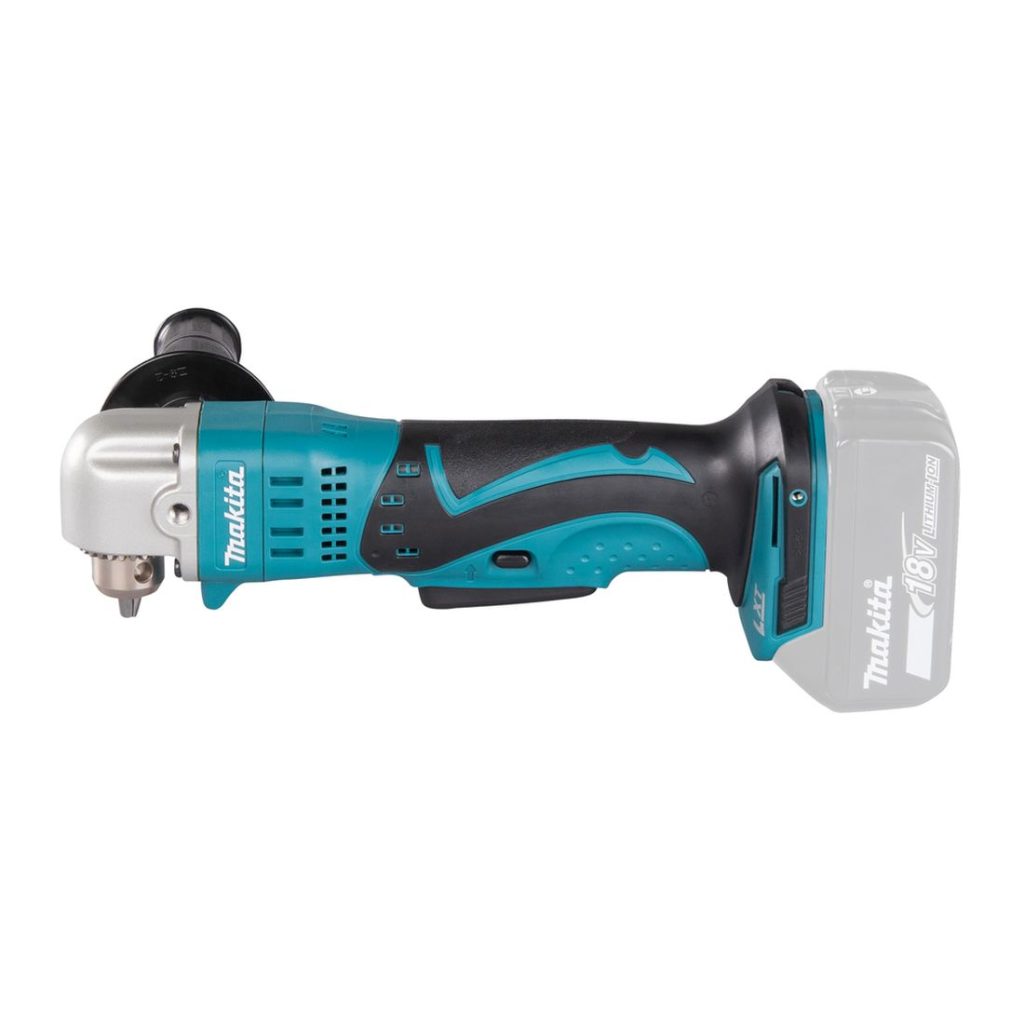 MAKITA Kulmaporakone LXT. Kuvassa Kulmaporakone LXT vasemmalta sivustapäin.