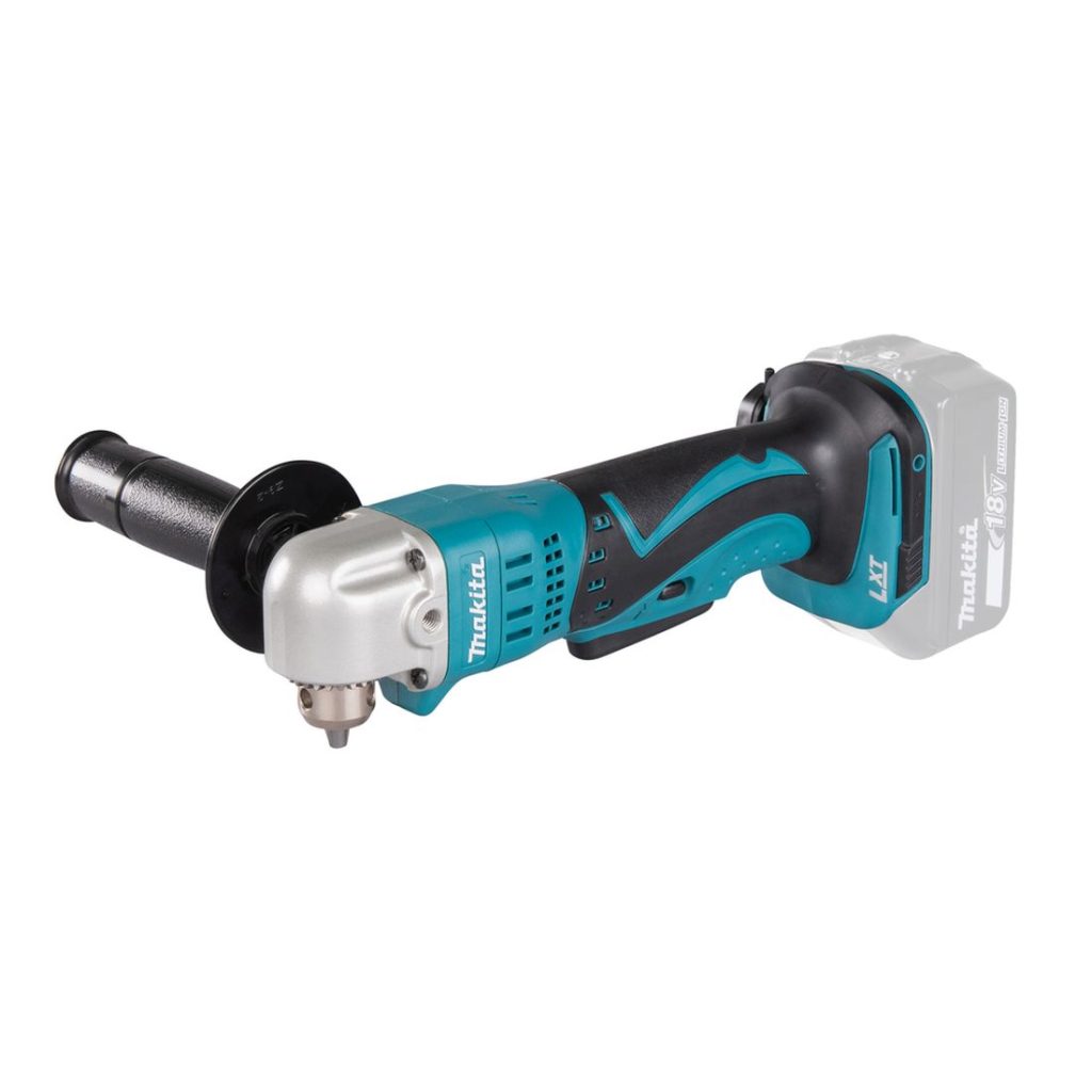 MAKITA Kulmaporakone LXT. Kuvassa Kulmaporakone LXT oikealta etuyläviistosta.